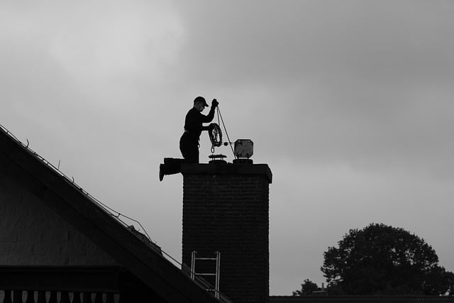 Schoorsteenveger in Alkmaar